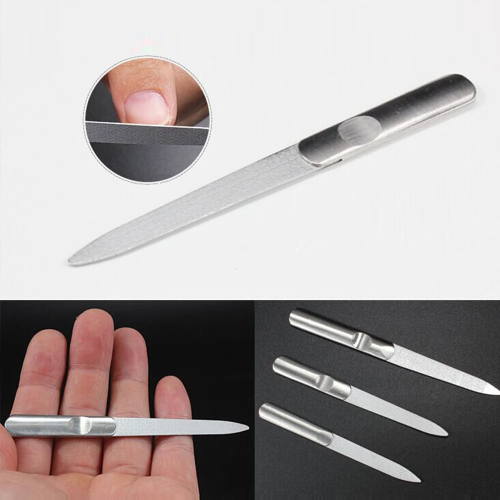 Manicure Set Grooming Kit Stainless Steel Nail Files Cuticle Cutter Remover Pusher Ear Pick Pedicure Nail Care Tools (4)