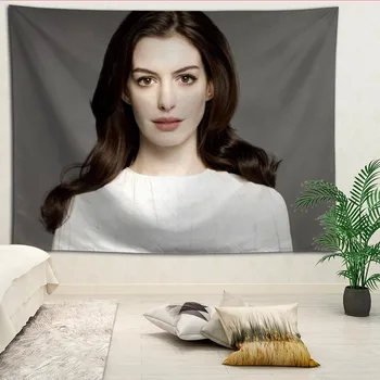 

Anne Hathaway Tapestries Hanging cloth background wall covering bedroom renovation bed decoration tapestry custom logo