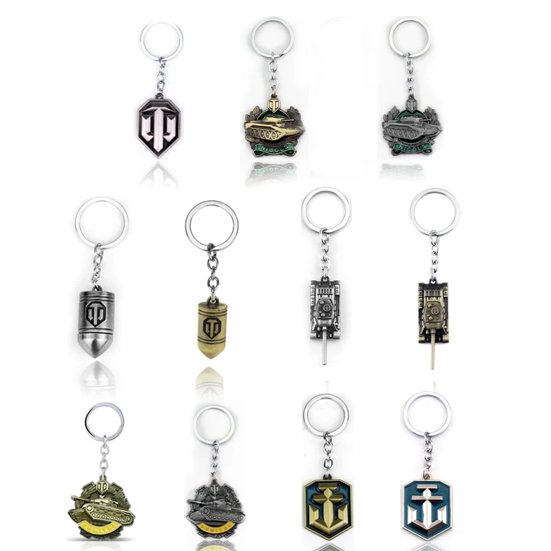 

Game Jewelry World of Tanks WOT Metal Tank Keychain World of Tanks Amunition Bullet WOT NICOLS DUMITRU WOT Military Keychain