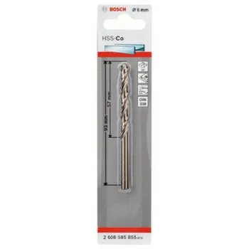 

BOSCH 2608585855 for metal Drill HSS-Co DIN338 6,0x57x93