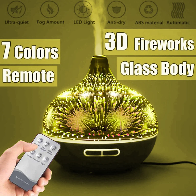 

Ultrasonic Humidifier Air Humidifier Aromatherapy Diffuser Ultrasonic Essential Oil Portable Creative Remote Control 400ml