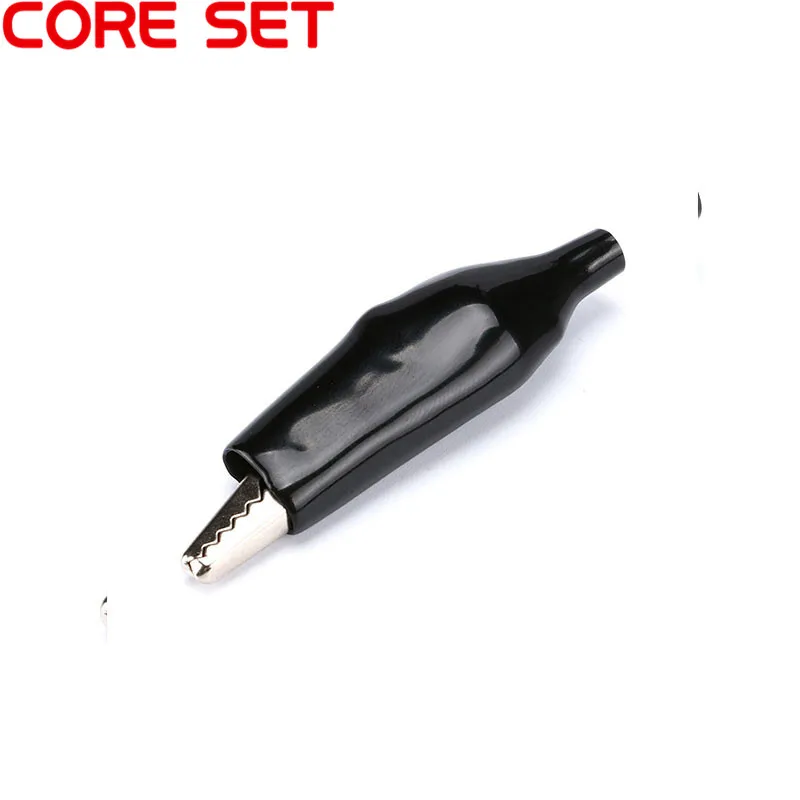20PCS/Lot 28MM Crocodile Clips Electrical Clamp Alligator Clip Probe Metal For Testing Meter Black And Red With Plastic Boot G98