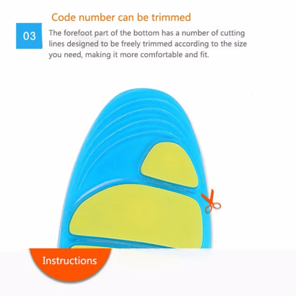 Амортизация упражнений корректирующая стелька декомпрессионная стелька баскетбольная спортивная одежда силиконовая обувь аксессуары