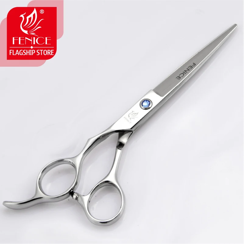 Fenice High quality 6.0 inch Hair cutting scissors blue screw  left hand use for barber shop hairdressing beauty salon shears