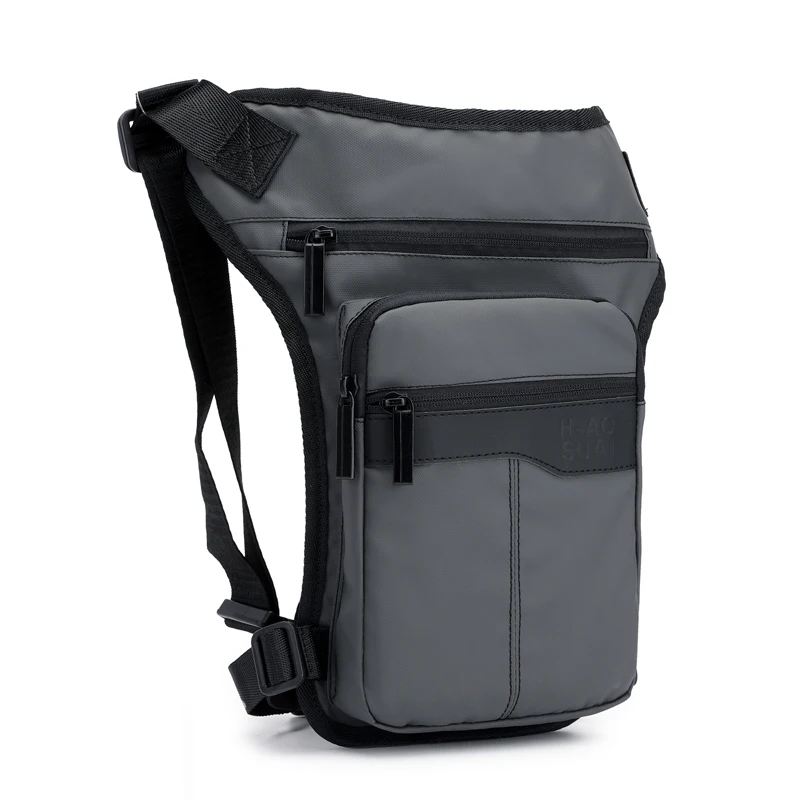 Оксфордская Мужская поясная сумка для ног, военная, штурмовая, хип-бум Сумка, ремень, модная мужская сумка для путешествий, для верховой езды, повседневная, водонепроницаемая, поясная сумка для ног - Цвет: Gray