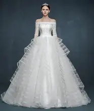 2016 New A Line Luxury font b Wedding b font font b Dress b font Beaded