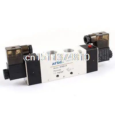 

Internal Pilot Type Two Position Five Way Air Solenoid Valve 44V420-15