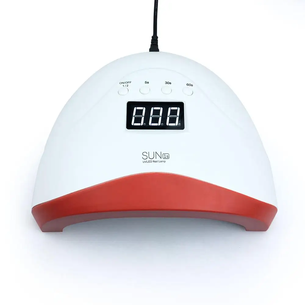 SUN 1 s 24 W/48 W Светодиодный УФ-белый светильник Сушилка для ногтей автоматический датчик двойной свет маникюрный Гель-лак Инструменты для дизайна ногтей - Цвет: Красный
