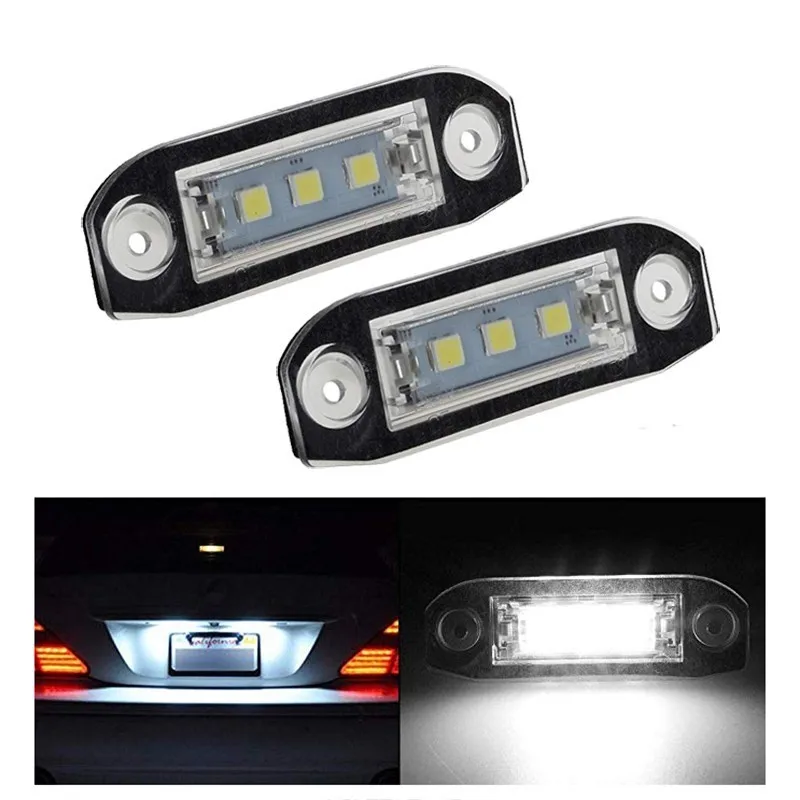 Canbus Luce targa светодиодный светильник 12 В Белый 3-SMD номерной знак лампа для Volvo S80 XC90 S40