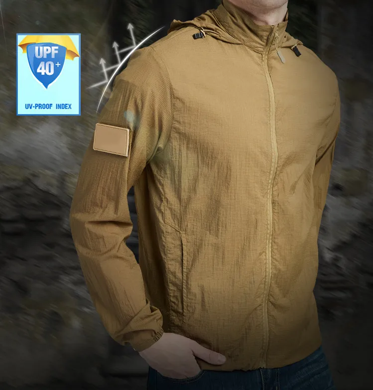 Для мужчин Летние тактические легкий тонкий кожи Куртка Защита от солнца Защитный дышащий водостойкие пальто куртки военной армии
