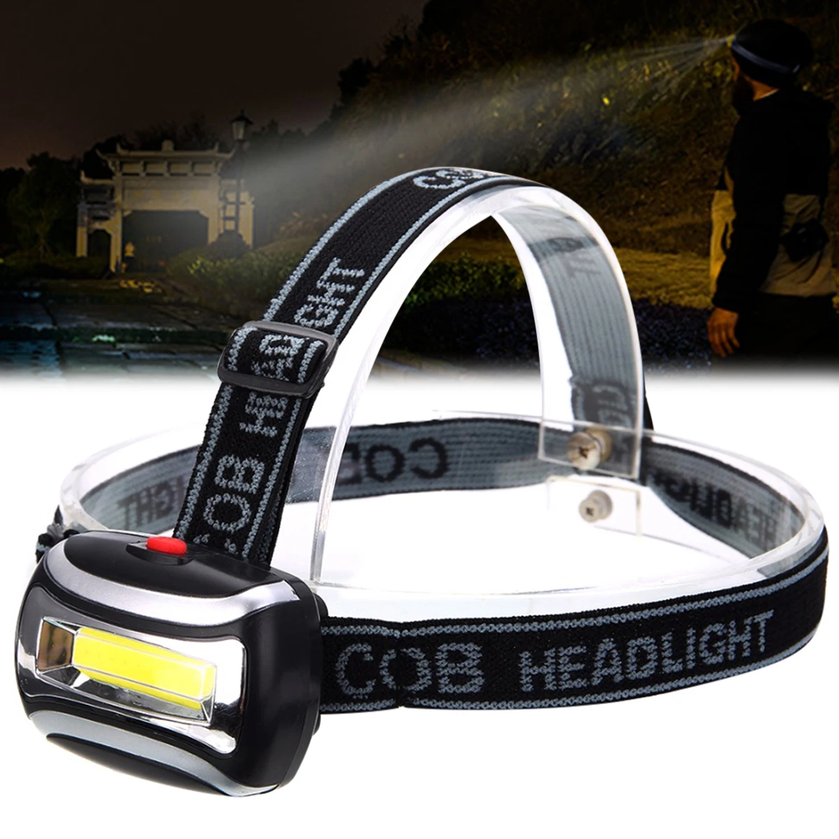 Practical 3 Modes COB LED Flashlight Outdoor Working Head Lamp Headlight Black For Outdoor Climbing Camping Night Fishing New