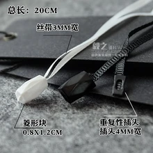 Хорошее качество шелковые Висячие бирки в одежде, Висячие бирки веревка для наряда, нанизывая цена хантаг печать Алмазная головка