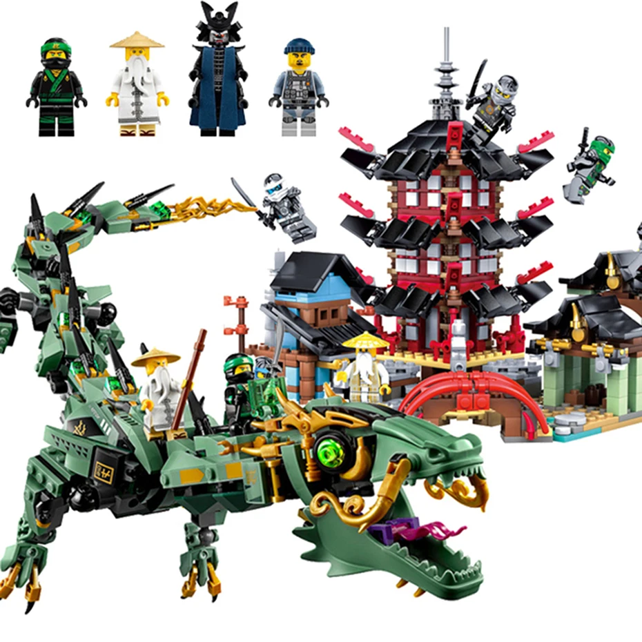 

1305+pcs Ninja Temple Building Block Ninjage Figures Toy Compatible Legoed Ninjagoe Bricks Educational Toys For Children
