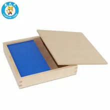 Baby Montessori Sensory Toys Preschool Training Educational Wooden Toys Box of Blue Triangles