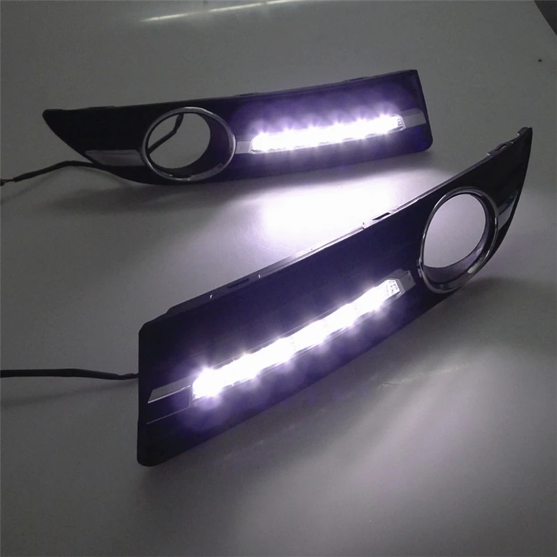 

Car Flashing For Volkswagen VW Polo 2005 2006 2007 2008 2008 2010 LED DRL Daytime Running Light Warning Lights Daylight Fog lamp