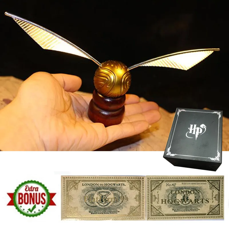 Золотая подставка игрушка Snitch экшн фигурка в ретро стиле для любителей Гарри