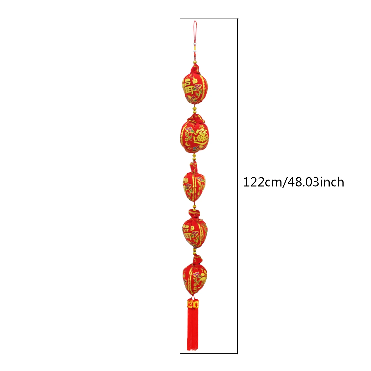 Behogar 122 см китайский новый год Весенний фестиваль Lucky сумка строка висит украшение орнамент для дома торговый центр Ресторан офис