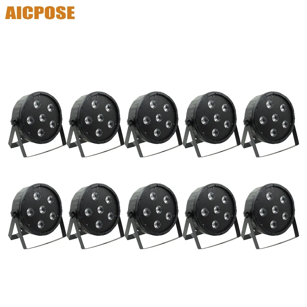 

10pcs/lots 6x12w RGBWA UV Led Par Lights with IEC13 interface UV par wall washer spotlight wedding light stage light