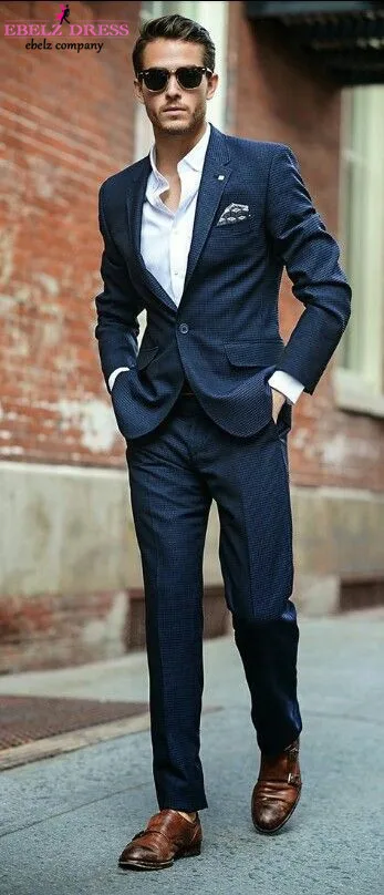 2015 Custom Made Royal Blue Slim Fit Elegant Wedding Suits ...