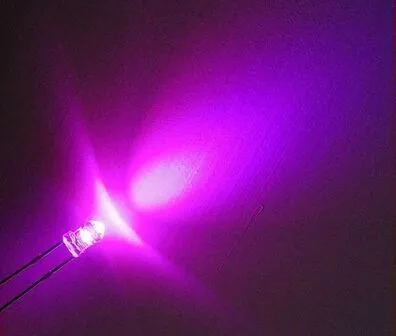 

100PCS 3MM Pink LED Transparent / Water Clear Round Super Bright LED diodes