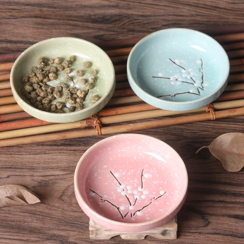 1pc Ceramic Flavored Sauce Japanese Vinegar Sauce Seasoning Sauce Plate