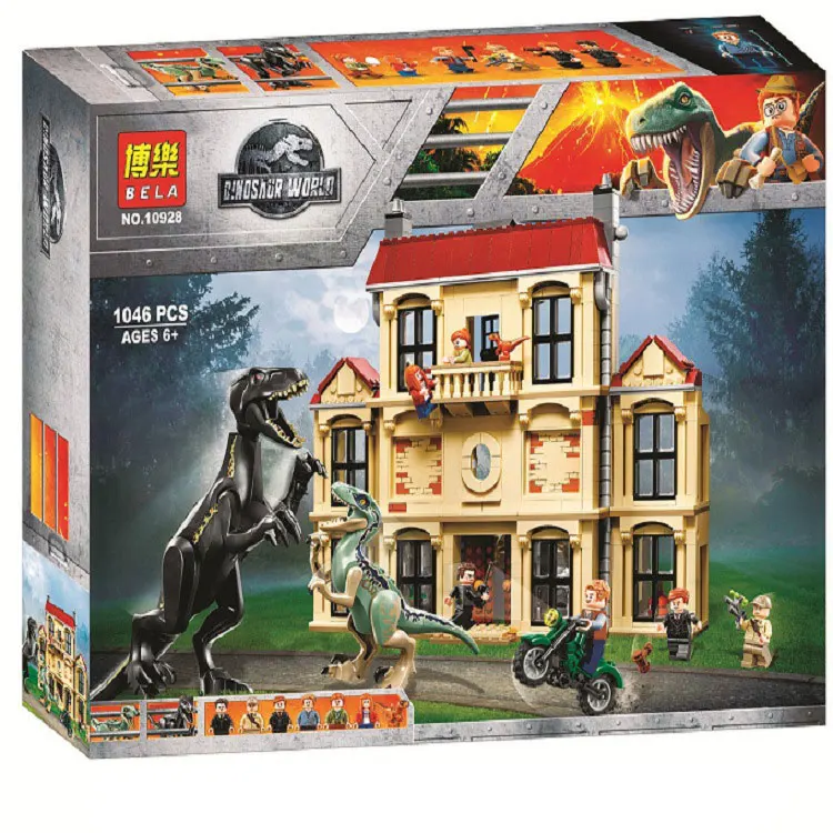 

Bela Jurassic World Indoraptor Rampage at Lockwood Estate Building Kit Compatible Legoings 75930 Building Toys Blocks Set