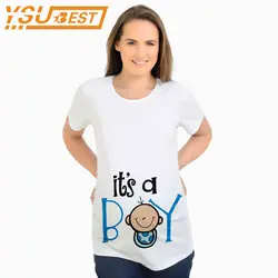 Новинка 2018 года; летние женские футболки для мальчиков; футболки с рисунком для беременных; топы для кормящих матерей; Забавные футболки