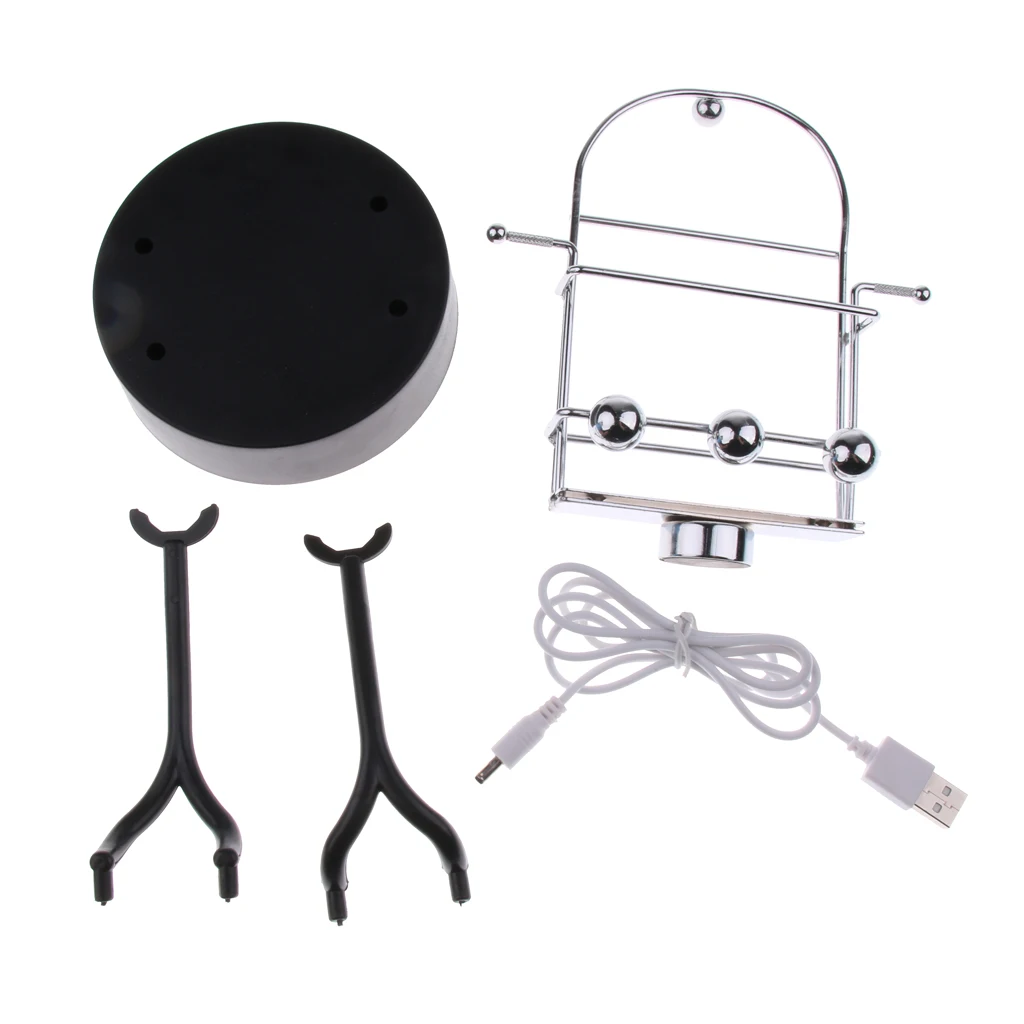 Electric Newton Physics Balancing Ball Pendulum Newton's Cradle Desk Figurine Ornament Perpetual Motion Science Educational Toy