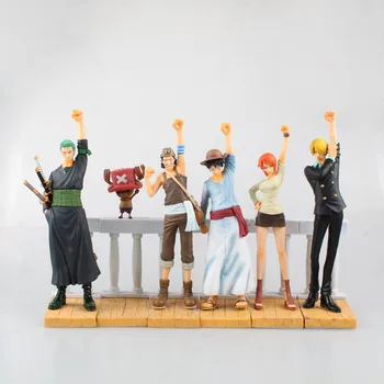 

Anime Figure One Piece Luffy Sanji Nami Zoro Chopper Usopp Nefeltari ViVi PVC Action Figures Collectible Model Toy Doll Juguetes