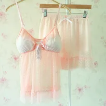 Новое поступление, летний сексуальный женский пижамный комплект, сетчатый Комплект для сна, кружевное ночное белье