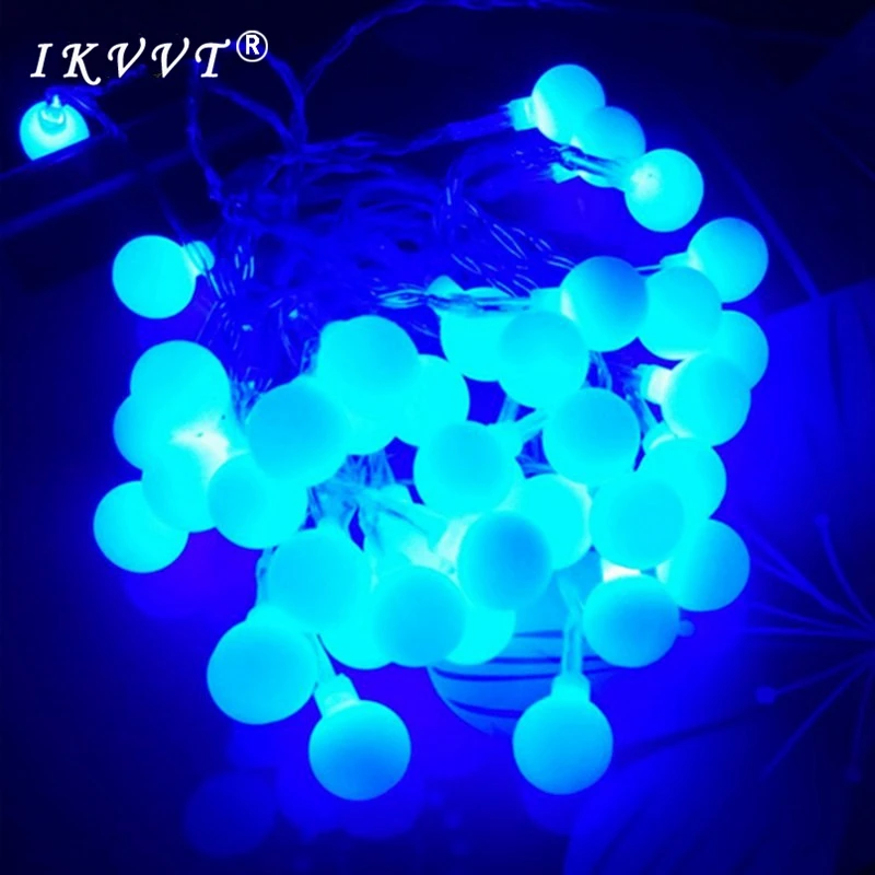 

DHL Free 100M 600 Balls Wedding Christmas Garland Outdoor Waterproof Led String Lights 220V EU Plug Warm White RGB