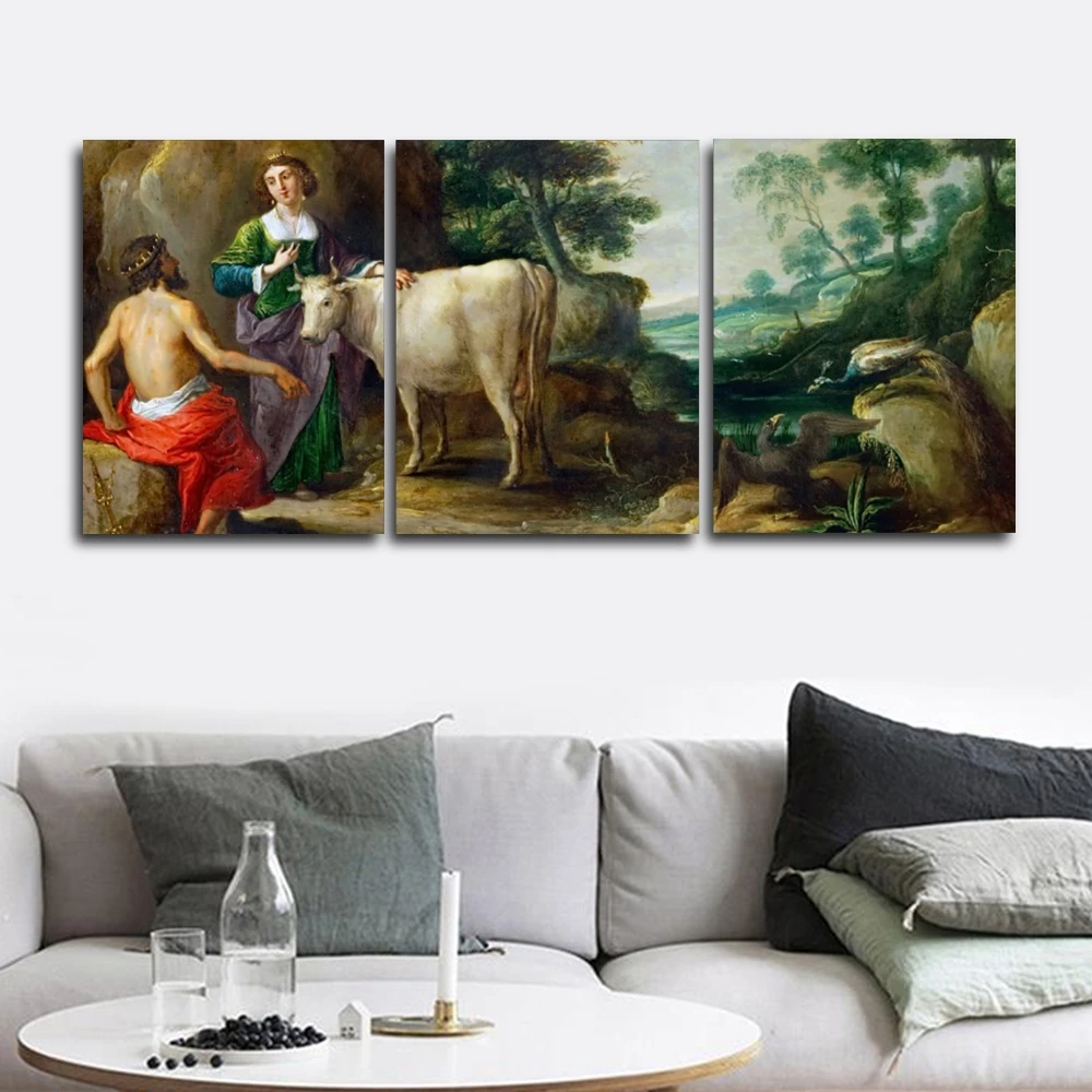 

Jesus, Women and Cattle Wall Picture Posters and Print Canvas Painting Calligraphy Decor for Living Room Home Decor Frameless