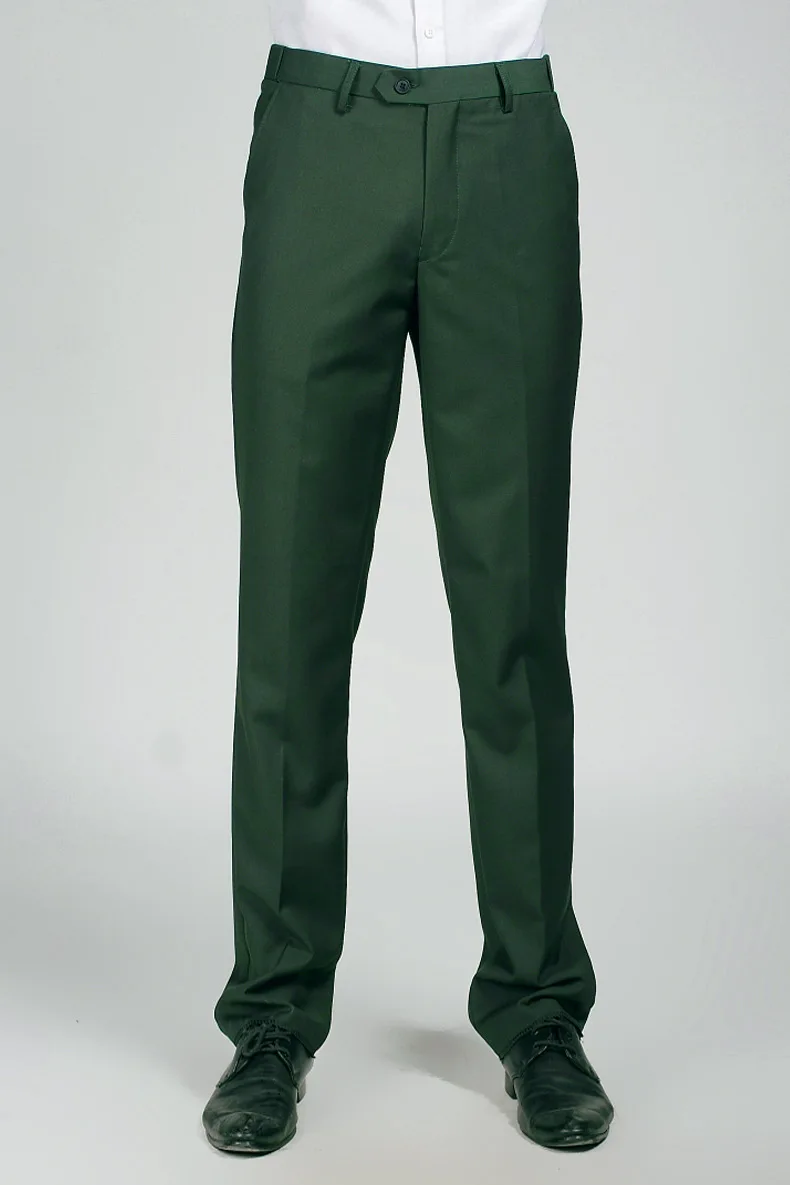 Жених свадебное платье прямые зеленые брюки для выпускного вечера мужские брюки с эластичной талией деловые формальные брюки Pantalones Verde - Цвет: Зеленый