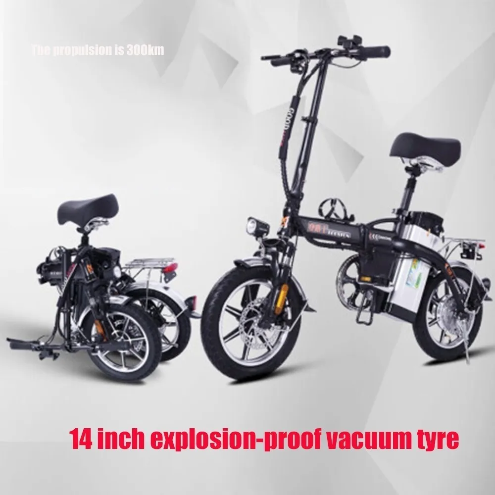 Clearance LOVELION Inch Power Bicycle Foldable Generation Driving A Storage Battery Car Cool Black Aluminum Frame Renewal 60-70 Kilometre 5