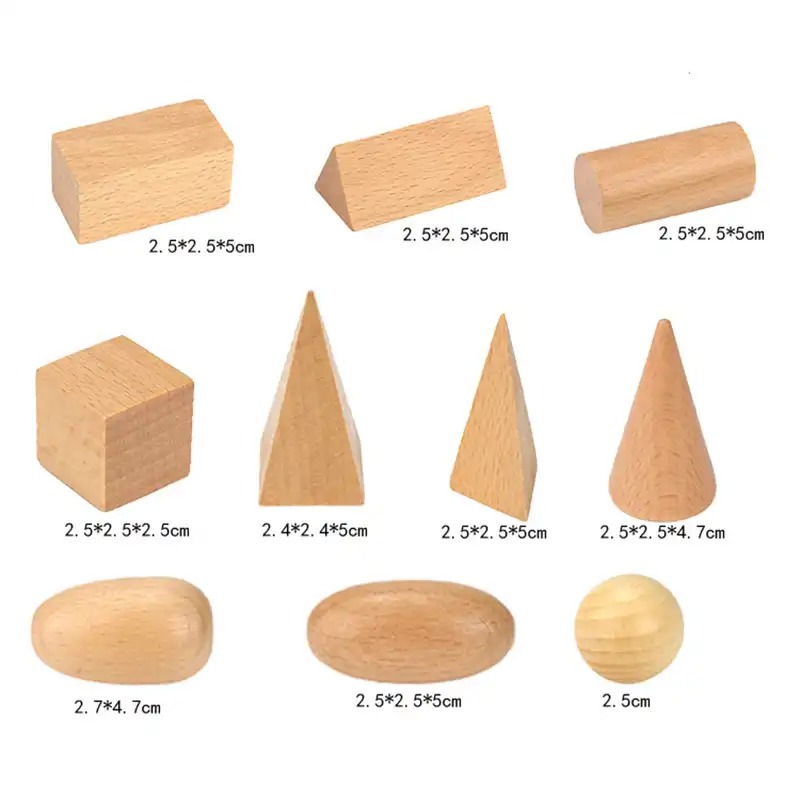 geometric wooden blocks