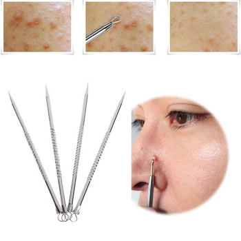 

New 8CM Blackhead Comedone Remover Acne Blemish Pimple Extractor 4Pc Hot Sale