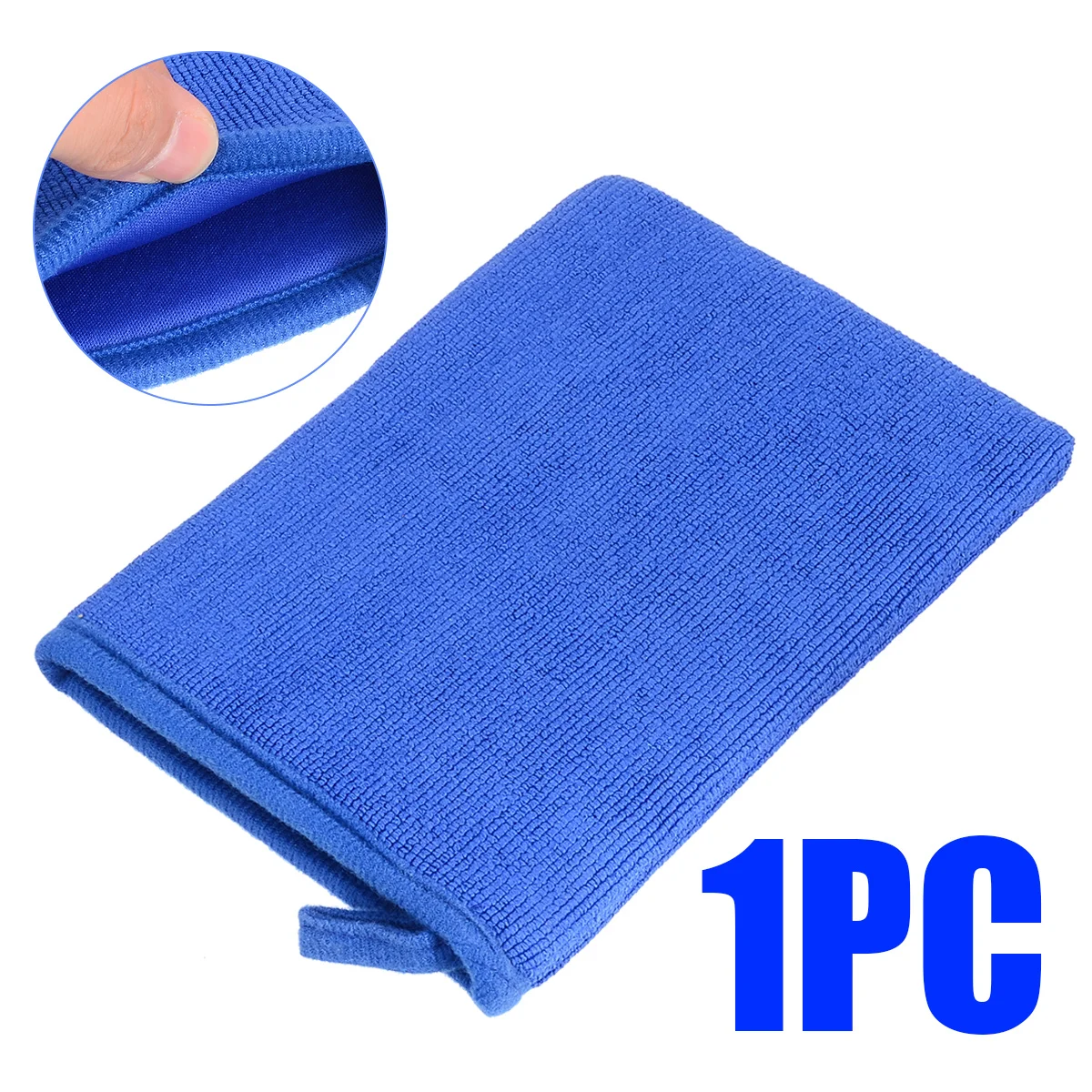 Reusable Car Wash Microfiber Clay Bar Mitt Home Car Detailing Polishing Clay Glove for Window Cleaning Clay Bar Blue 22X14cm