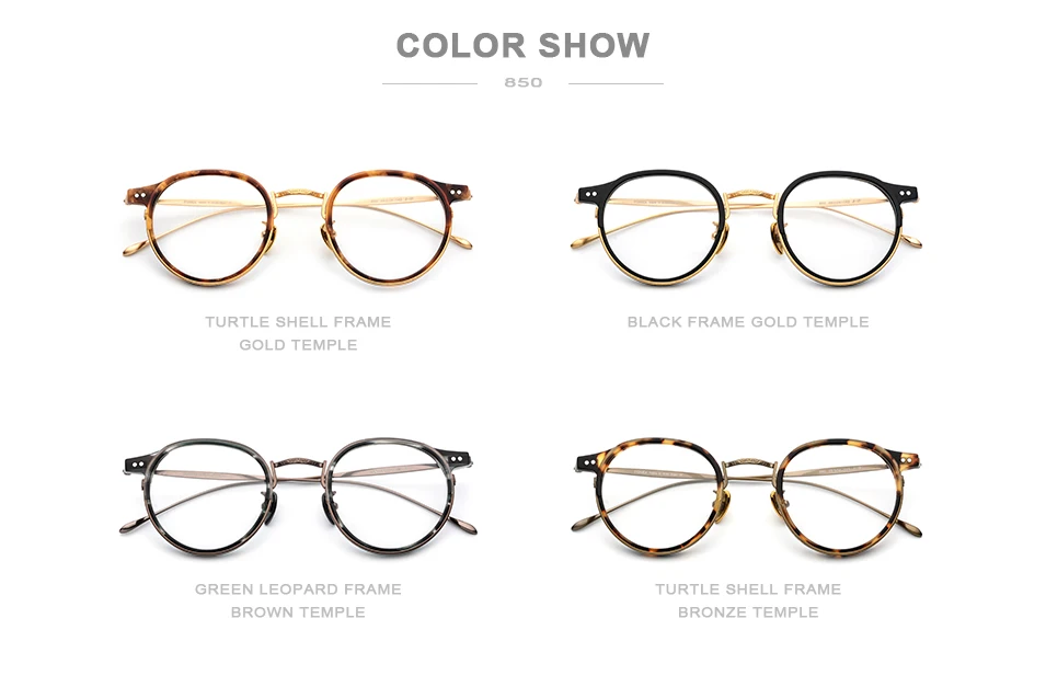 FONEX, титановые оптические очки, мужские винтажные круглые очки, оправа для женщин, Ретро рецепт, близорукость, ацетат, очки, 850