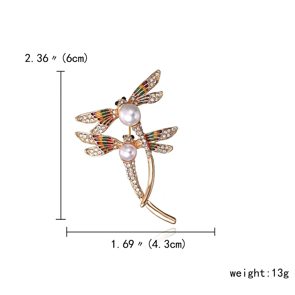 Rinhoo брошь на булавке с натуральными животными, божья коровка, Бабочка, стрекоза, Русалка, брошь для женщин, модная перламутровая брошь