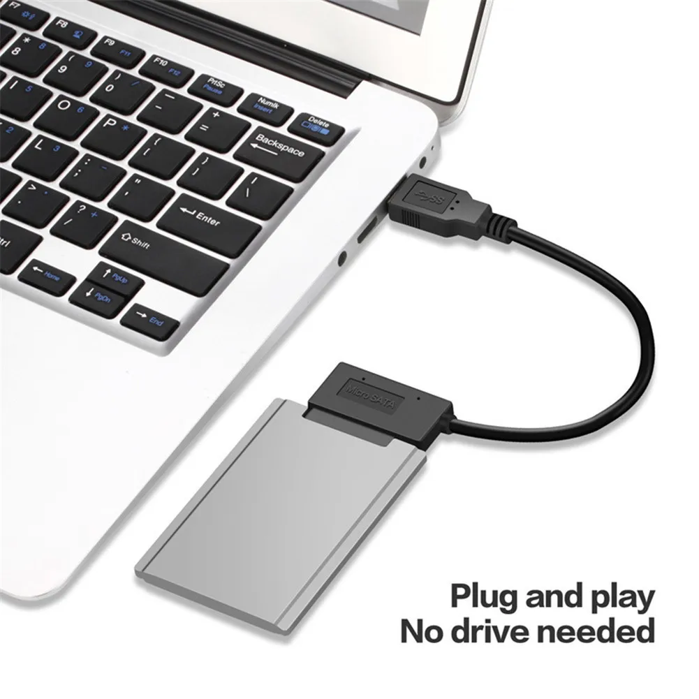 

Sata 7+9 Pin USB Adapter USB 3.0 to Micro SATA Hard Drive Adapter Cable 16 Pin for 1.8 Inch SSD HDD Laptops 5Gbps Data Tranfer
