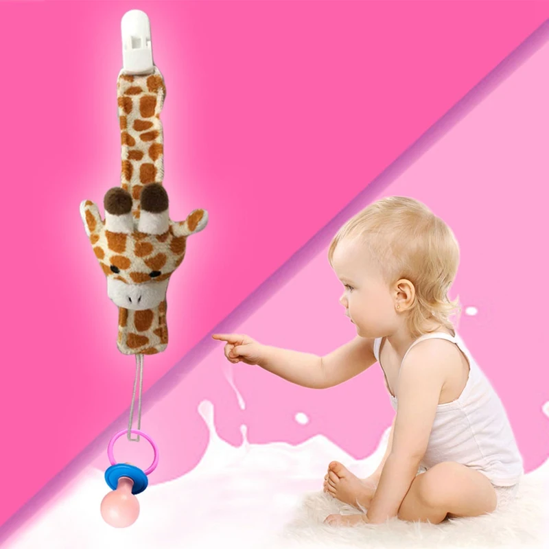 

Cute Plush Baby Pacifier Holder Nipple Chain BabyTeether Chain Holder Pacifier Clip Chain