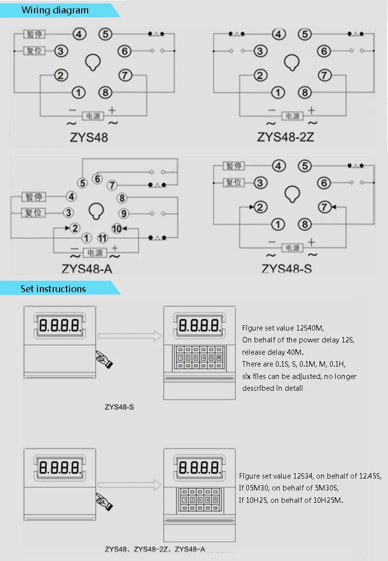 Qianji 12 Вольт Диапазон Задержки 0,01 S-99 Часов 99 Минут Реле Времени Dh48s Ми