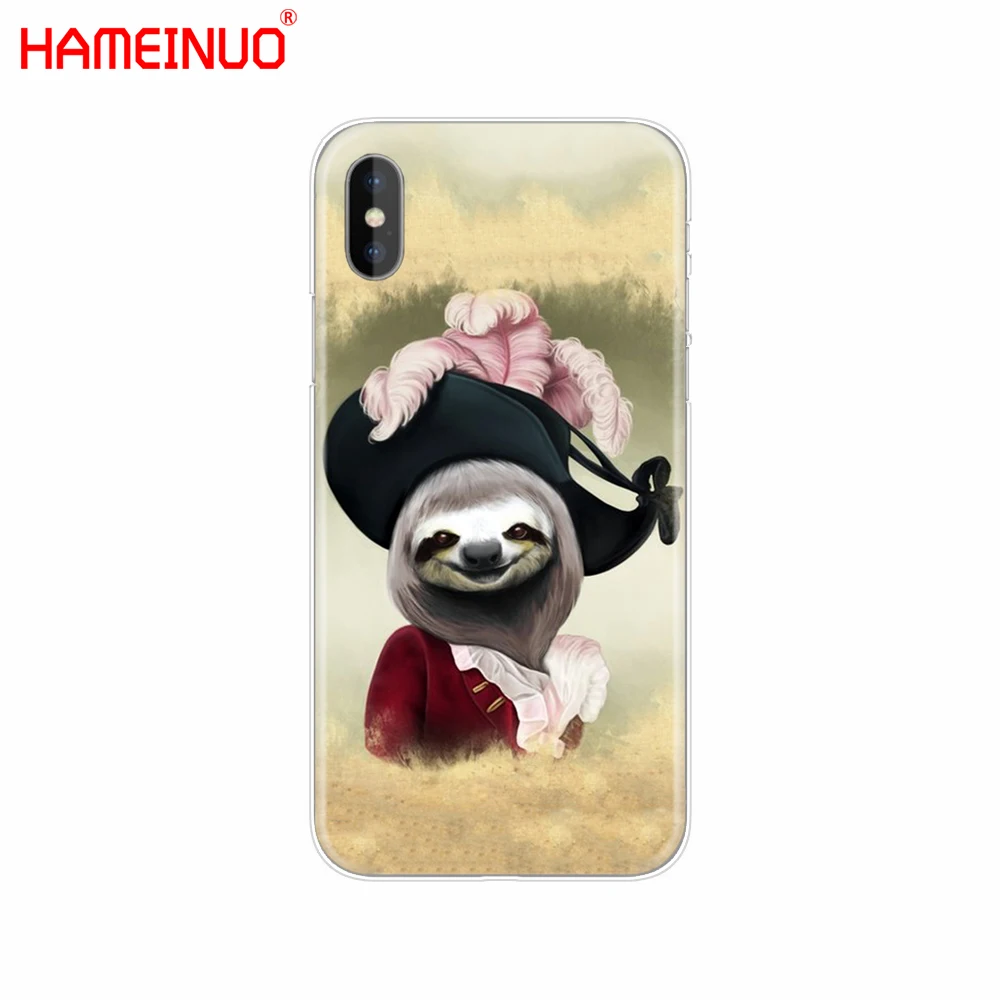 Hameinuo кофеином лень животных сотового телефона чехол для iPhone X 8 7 6 4 4S 5 5S SE 5C 6S плюс - Цвет: 40156