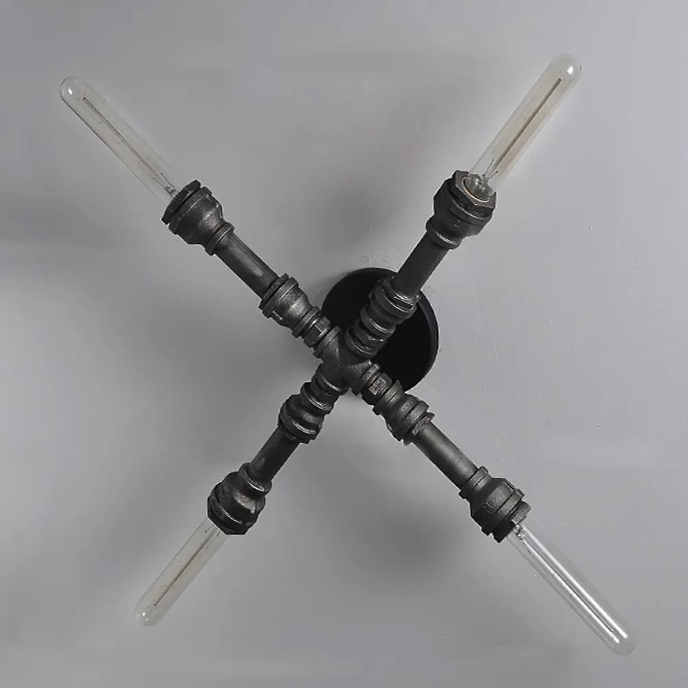 

Industrial Water Wall Lamp Wall Lamp Retro Coffee Loft Iron Shelf Water Study Hall Cross Wall