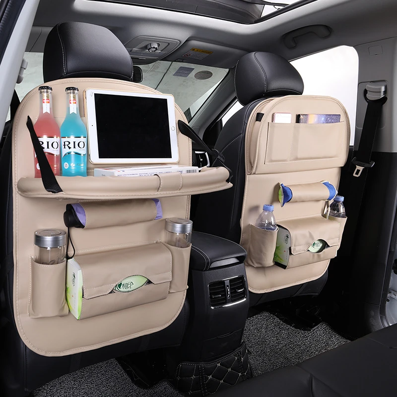 高品質 Pu レザー車の後部座席オーガナイザーカーシートトレイアクセサリー少年少女カーシート用子供 後片付け Aliexpress