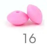 TYRY. HU 50 шт Силиконовые Детские Прорезыватели для зубов 12 ММ ЧЕЧЕВИЦА Abacus жемчужный бисер «сделай сам» для ожерелья, браслетов, ювелирных изделий, жевательных игрушек - Цвет: Pink
