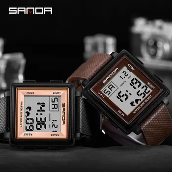 

SANDA Luxury Brand Mens Sports Watches Dive Digital LED Military Watch Men Fashion Electronic Wristwatches relogio masculino 363