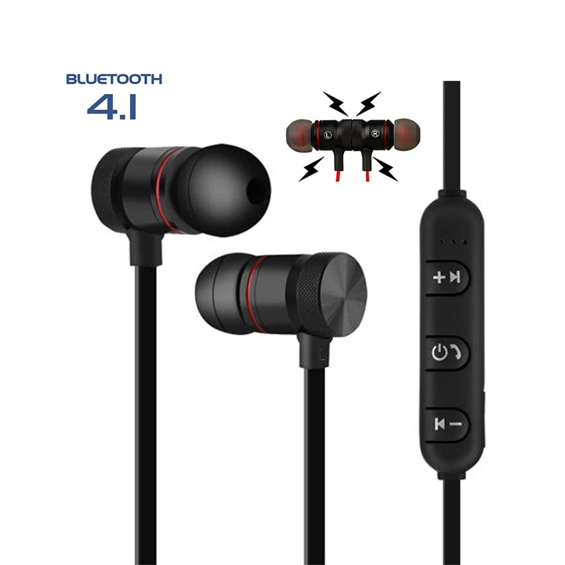 

Metal Bluetooth Wireless Headphone M9 Sport Running Earbuds Bluetooth Earphone Sweatproof Stereo Magnet Headset For Mobile Phone