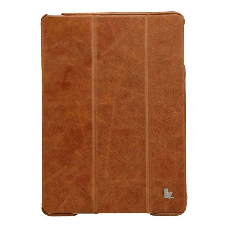 Jisoncase кожаный умный чехол для iPad Air 1 Air 2 9,7 чехол Роскошный чехол из натуральной кожи для iPad 5 6 9,7 дюймов кобура - Цвет: Коричневый