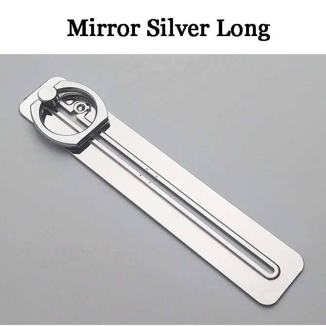 Универсальное кольцо на палец кольцо-держатель мобильного телефона Подставка для сотового телефона вращающийся на 360 градусов направляющий держатель металлический съемный стенд - Цвет: Mirror Silver L